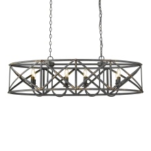 Golden 0890-LP ABI - Golden Lighting Alcott 8-light Island Light in Antique Black Iron